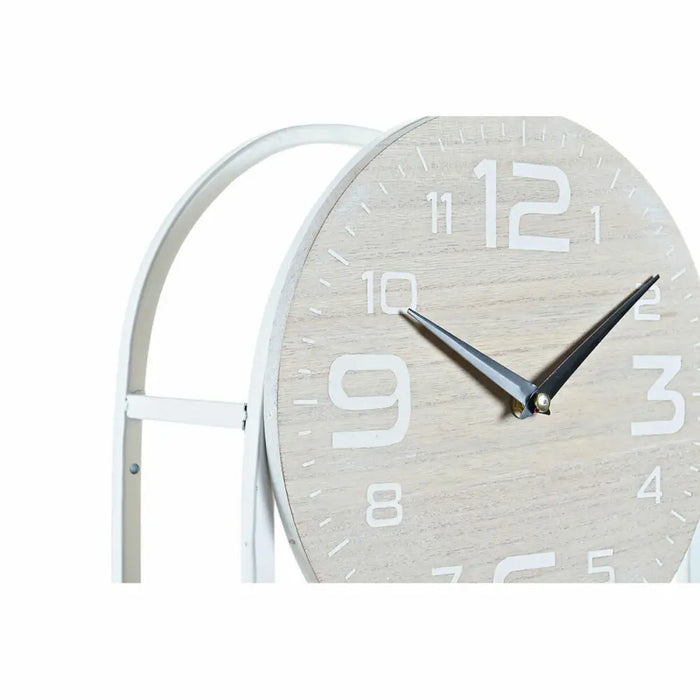 Wall Clock DKD Home Decor Natural Metal MDF White (25,5 x 11,5 x 71 cm) - Декорация и Осветление<<<Дом