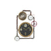 Wall Clock DKD Home Decor Valves Crystal Golden Iron (50,5 x 12 x 73 cm) - Декорация и Осветление<<<Дом