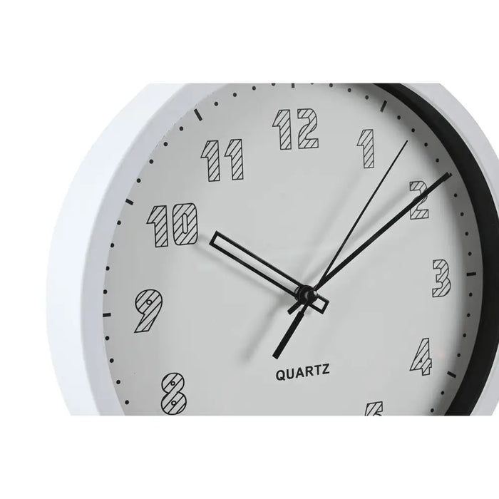Wall Clock DKD Home Decor White Black PVC 25,4 x 4 x 25,4 cm (2 Units) - Декорация и Осветление<<<Дом