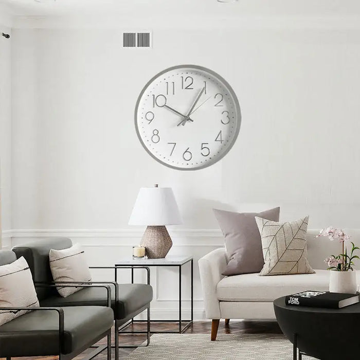 WALL CLOCK F30 CM. SILVER BRIST - Часовници<<<Декорации<<<Мебели и интериор<<<Praktiker