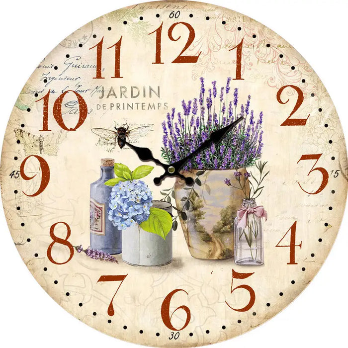WALL CLOCK FLORAL F34 CM. MIX - Часовници<<<Декорации<<<Мебели и интериор<<<Praktiker