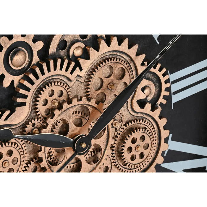 Wall Clock Home ESPRIT Black Golden Iron 80 X 8,5 X 80 cm - Декорация и Осветление<<<Дом Градина<<<BigBuy&&&Стенни