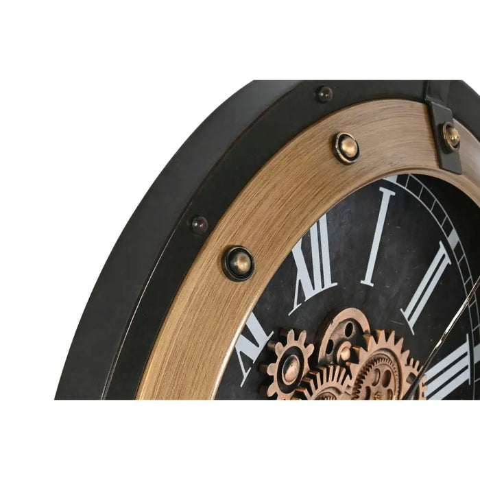 Wall Clock Home ESPRIT Black Golden Iron 80 X 8,5 X 80 cm - Декорация и Осветление<<<Дом Градина<<<BigBuy&&&Стенни