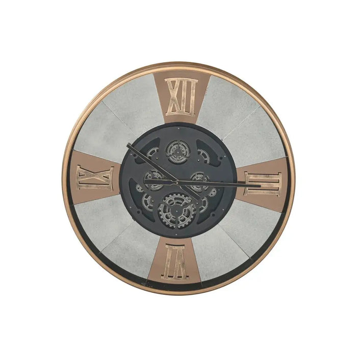 Wall Clock Home ESPRIT Black Golden Metal Crystal Vintage 80 x 9,5 x 80 cm - Декорация и Осветление<<<Дом