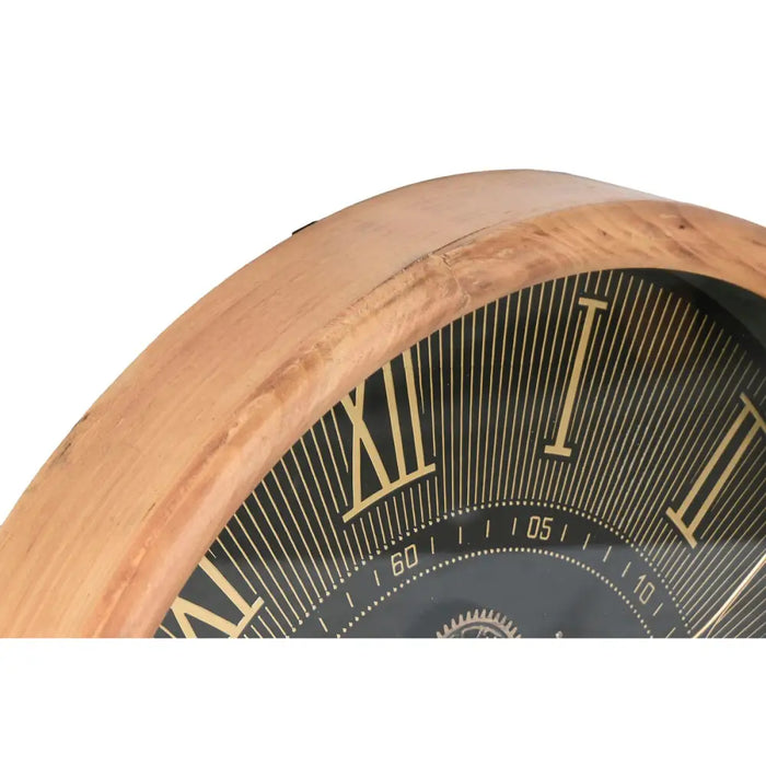 Wall Clock Home ESPRIT Black Natural Crystal Pine Loft 63,5 X 8,5 X 63,5 CM - Декорация и Осветление<<<Дом