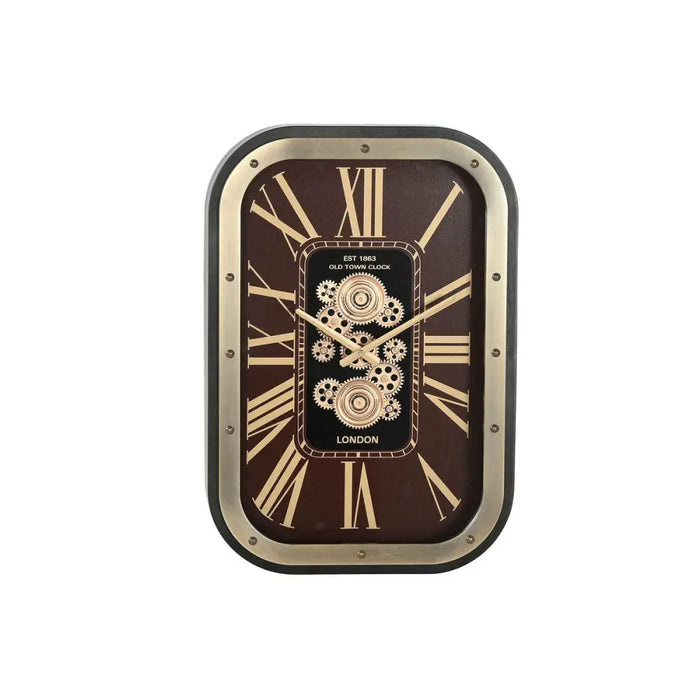 Wall Clock Home ESPRIT Golden Maroon Crystal Iron Glam 43 X 8,5 X 63 CM - Декорация и Осветление<<<Дом