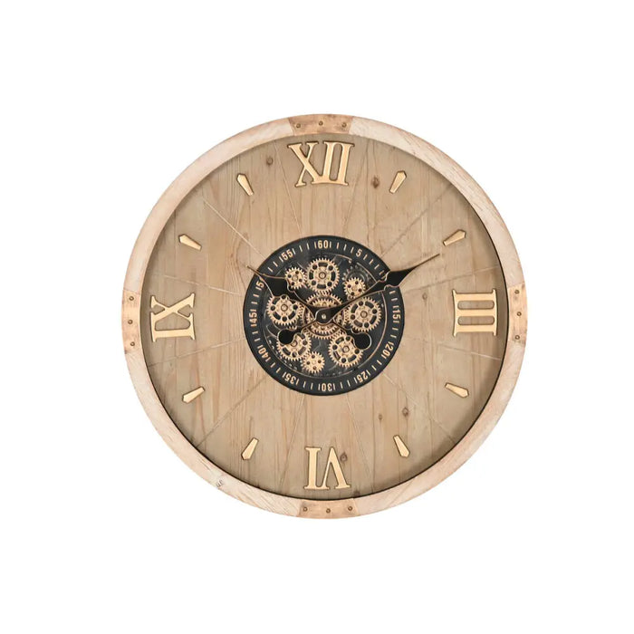 Wall Clock Home ESPRIT Golden Natural Crystal Cottage 63,5 X 8 X 63,5 CM - Декорация и Осветление<<<Дом