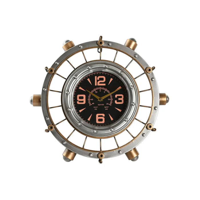Wall Clock Home ESPRIT Golden Silver Iron Vintage 48 x 11 x 44,5 cm - Декорация и Осветление<<<Дом