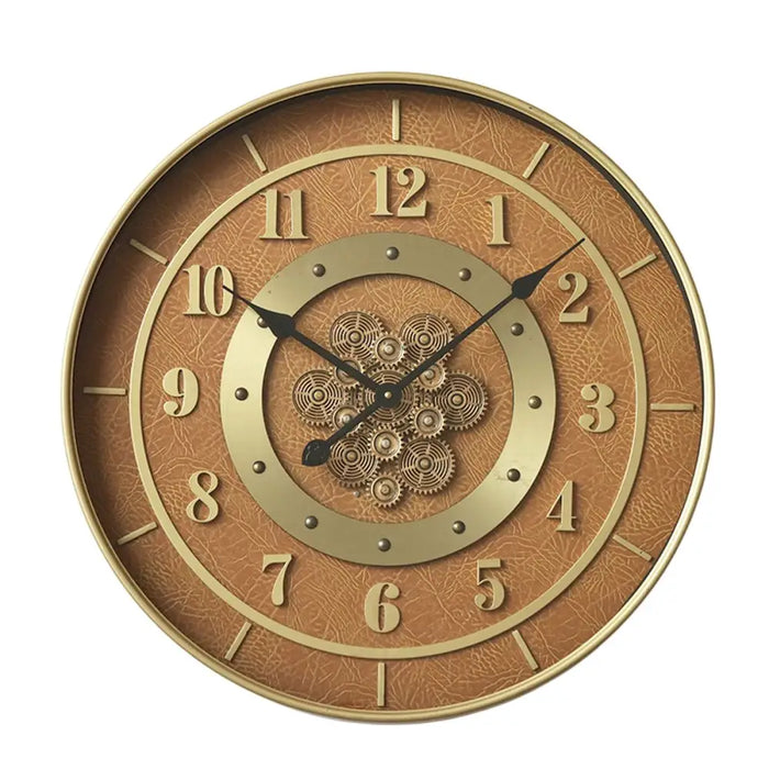 Wall Clock Home ESPRIT Orange Golden Crystal Iron Glam 59 X 8 X 59 CM - Декорация и Осветление<<<Дом