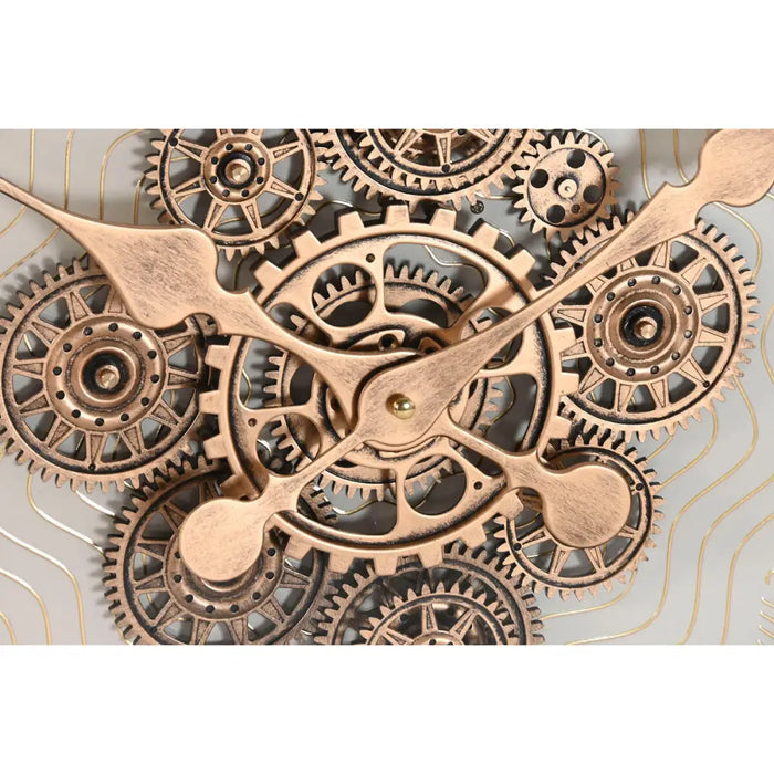 Wall Clock Home ESPRIT White Golden Metal Crystal Scandi 60 x 8 x 60 cm - Декорация и Осветление<<<Дом