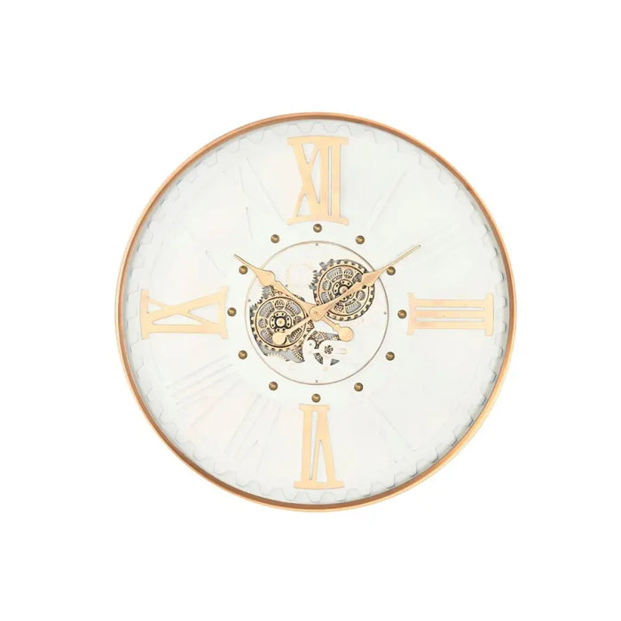 Wall Clock Home ESPRIT White Golden Metal Crystal Urban 80 x 8 x 80 cm - Декорация и Осветление<<<Дом