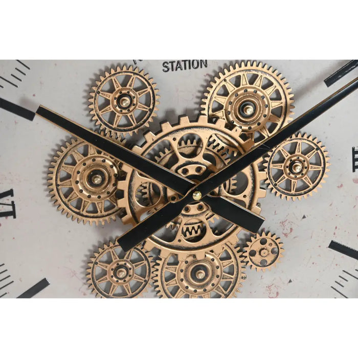 Wall Clock Home ESPRIT White Metal Loft 60 x 9 x 60 cm - Декорация и Осветление<<<Дом Градина<<<BigBuy&&&Стенни