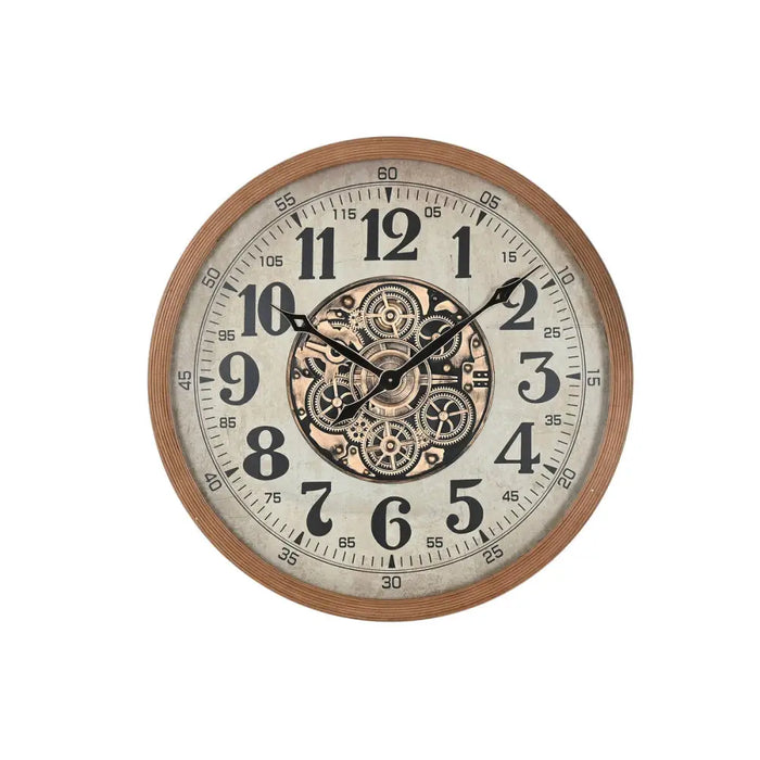 Wall Clock Home ESPRIT White Natural Crystal Pine Cottage 80 x 8 x 80 cm - Декорация и Осветление<<<Дом