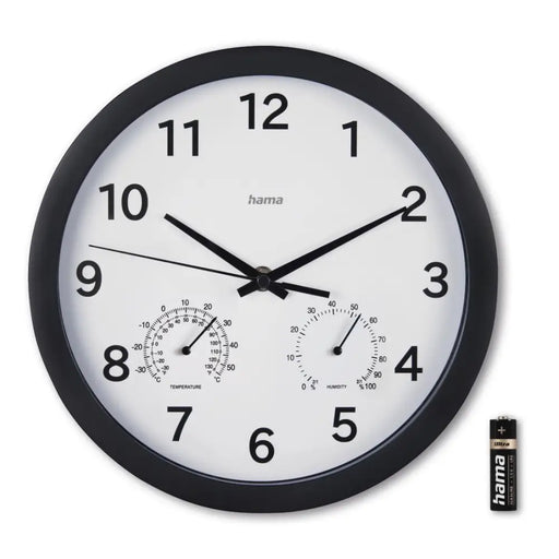 Wall clock ’Malta’ diameter 25 cm silent Thermometer / Hygrometer - Часовници<<<Продукти за дома<<<ValiAPI