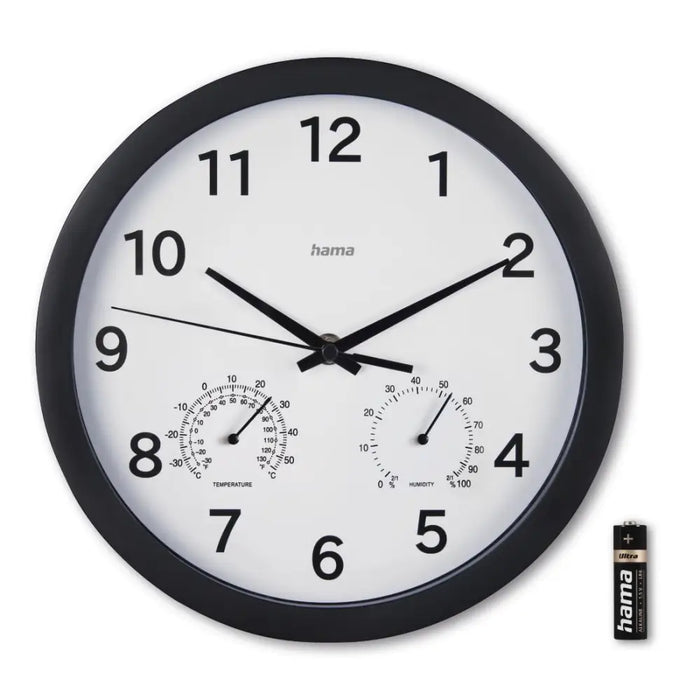 Wall clock ’Malta’ diameter 25 cm silent Thermometer / Hygrometer - Часовници<<<Продукти за дома<<<ValiAPI