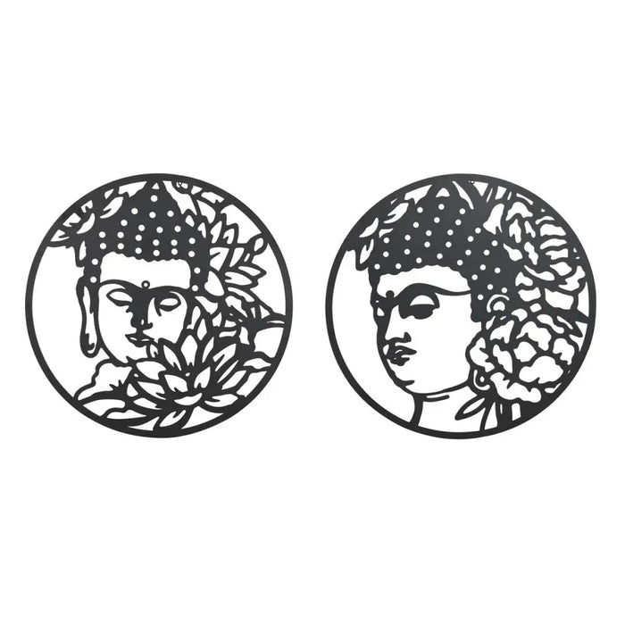 Wall Decoration DKD Home Decor 100 x 1 x 100 cm Black Buddha Oriental (2 Units) - Декорация и Осветление<<<Дом