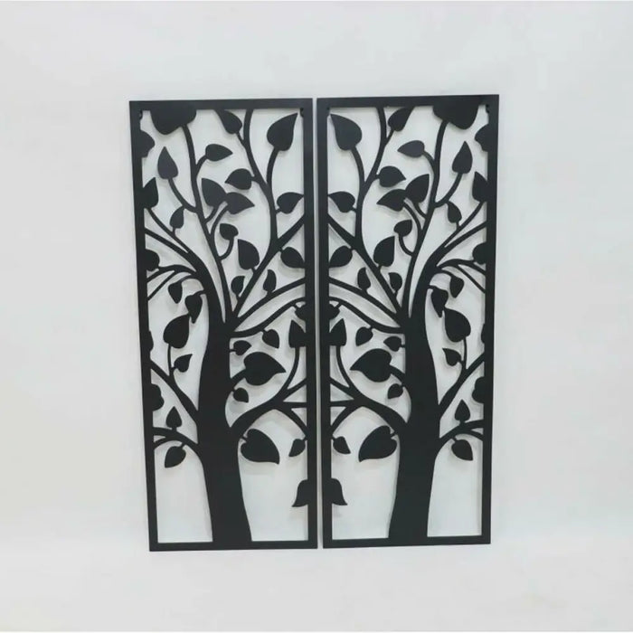 Wall Decoration DKD Home Decor (2 Pieces) Tree Metal Shabby Chic (35 x 1,3 x 91 cm) - Декорация и Осветление<<<Дом