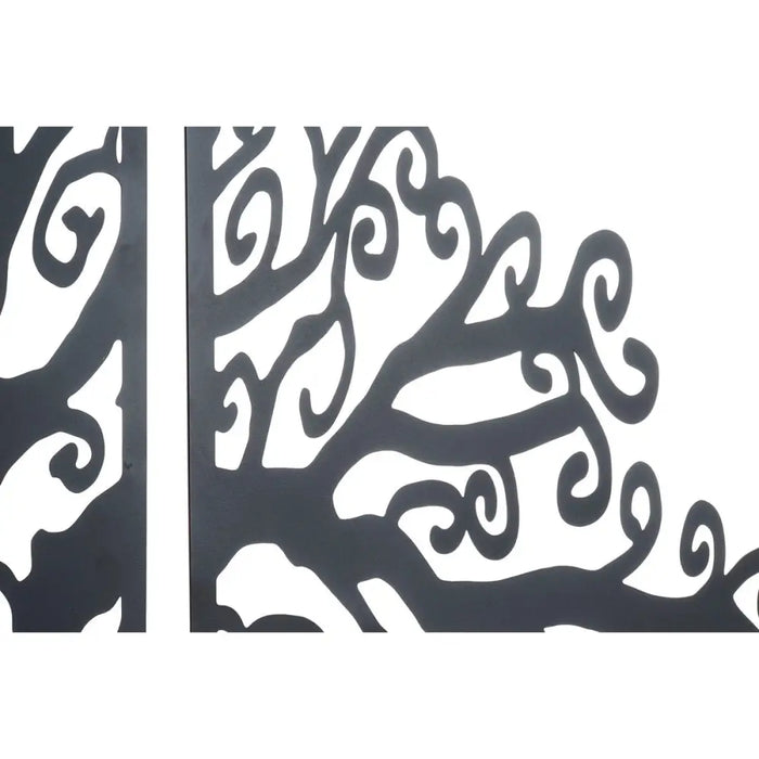 Wall Decoration DKD Home Decor 3 Pieces Black Tree Metal (105 x 1,3 x 91 cm) - Декорация и Осветление<<<Дом