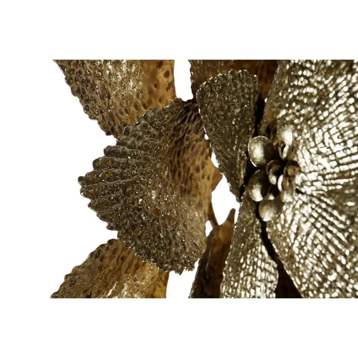 Wall Decoration DKD Home Decor 56 x 4,5 x 56 cm Flower Golden Modern - Декорация и Осветление<<<Дом