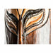 Wall Decoration DKD Home Decor Beige Wood Dark brown Mask Tribal (15 x 6 x 100 cm) (4 Units) - Декорация и