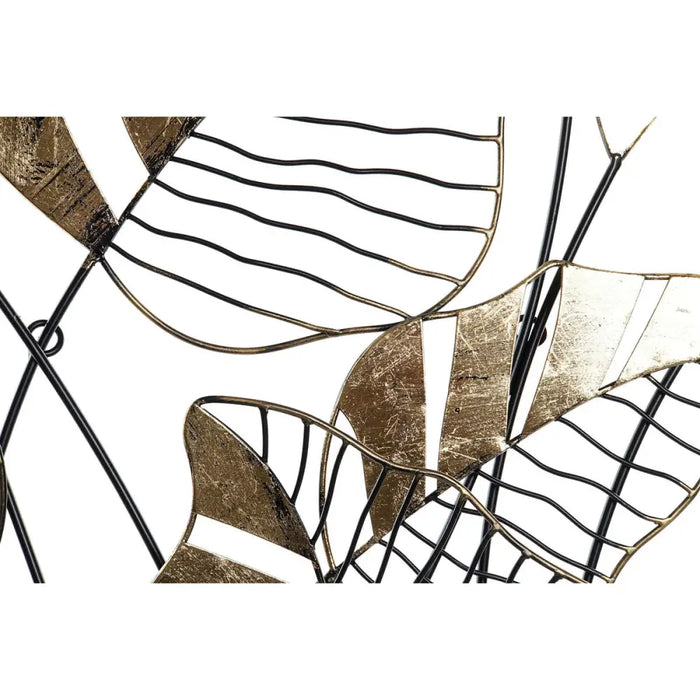 Wall Decoration DKD Home Decor Black Golden Leaf of a plant 77 x 2,5 x 103 cm - Декорация и Осветление<<<Дом