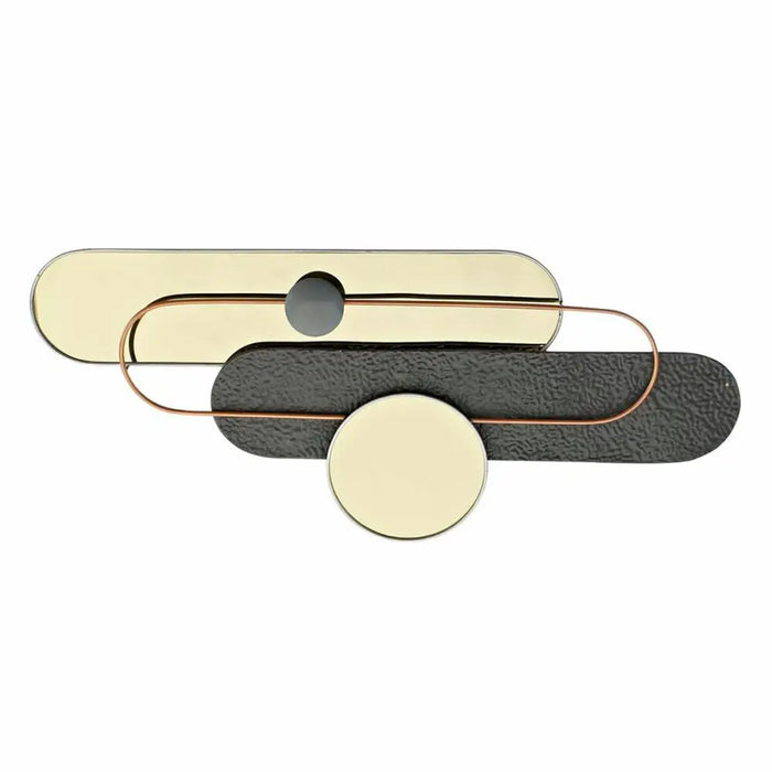 Wall Decoration DKD Home Decor Grey Golden Metal PVC Modern (96 x 5 x 40,6 cm) - Декорация и Осветление<<<Дом