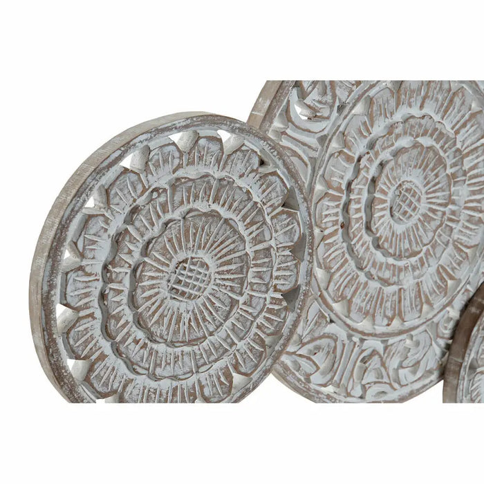 Wall Decoration DKD Home Decor Mango wood Tropical Circles (108 x 3,5 x 64 cm) - Декорация и Осветление<<<Дом