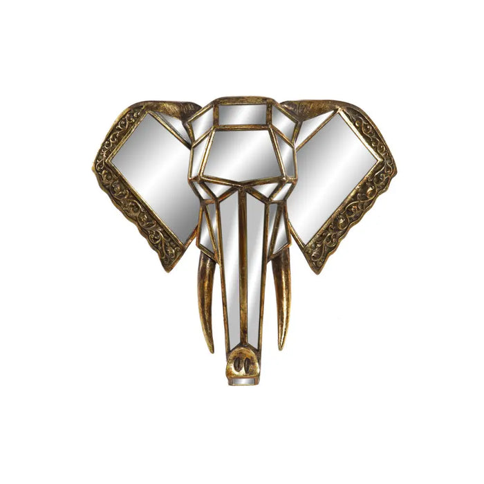 Wall Decoration DKD Home Decor Mirror Elephant Golden Resin (41 x 11 x 38 cm) - Декорация и Осветление<<<Дом