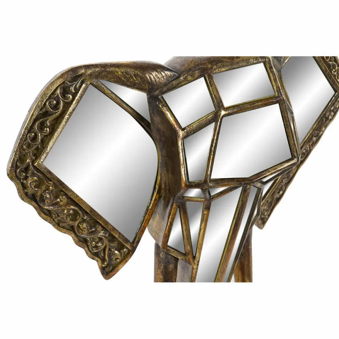 Wall Decoration DKD Home Decor Mirror Elephant Golden Resin (41 x 11 x 38 cm) - Декорация и Осветление<<<Дом
