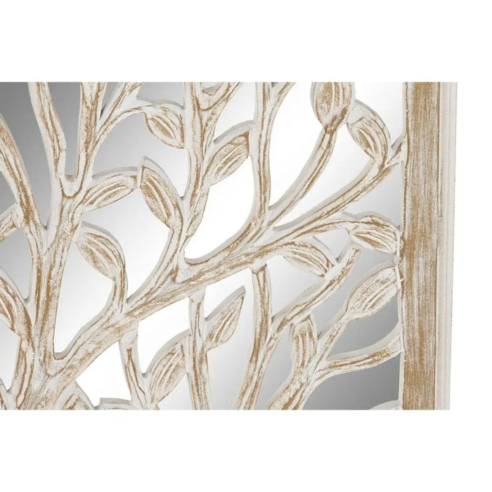 Wall Decoration DKD Home Decor Mirror Tree White MDF Wood (45 x 2,5 x 65 cm) - Декорация и Осветление<<<Дом