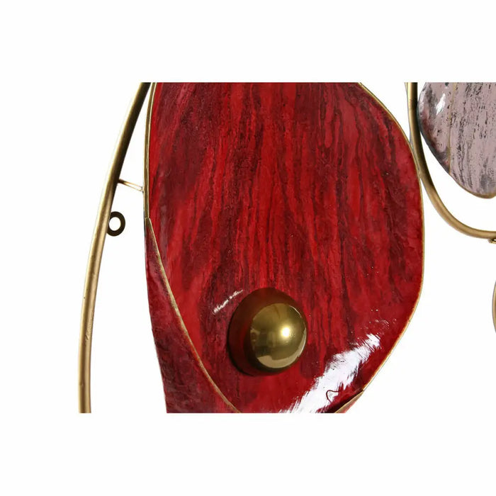 Wall Decoration DKD Home Decor Red Black Golden Metal (123 x 10 x 65 cm) - Декорация и Осветление<<<Дом
