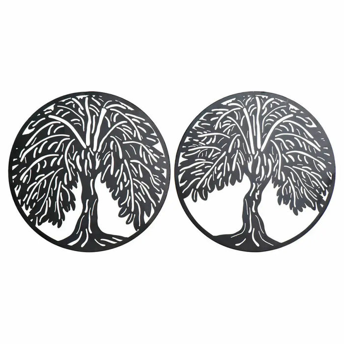 Wall Decoration DKD Home Decor Tree Metal (2 pcs) (40 x 1 x 40 cm) - Декорация и Осветление<<<Дом