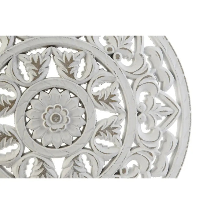 Wall Decoration DKD Home Decor White Mandala Indian Man Aged finish 30 x 2 x 30 cm (2 Units) - Декорация и