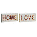 Wall Decoration DKD Home Decor White Red Urban 48 x 4 x 22 cm (2 Units) - Декорация и Осветление<<<Дом