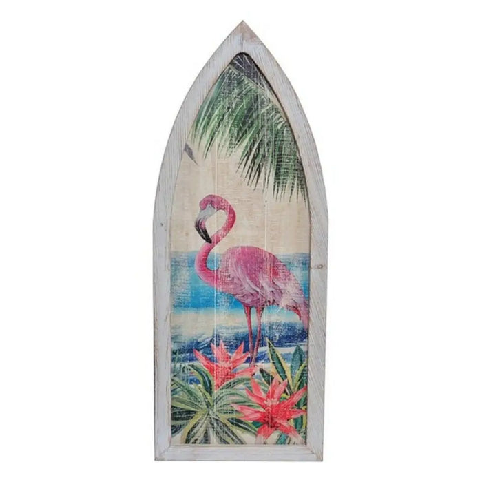 Wall Decoration DKD Home Decor Wood Pink flamingo Tropical - Декорация и Осветление<<<Дом Градина<<<BigBuy&&&Други