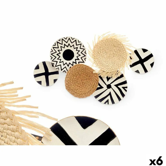 Wall Decoration Gift Decor White Brown Black Metal 60 x 40 x 5 cm (6 Units) - Декорация и Осветление<<<Дом
