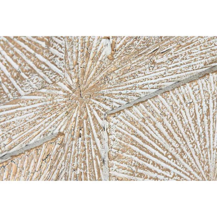 Wall Decoration Home ESPRIT White Golden Modern Stripped 120 x 3,5 x 120 cm - Декорация и Осветление<<<Дом