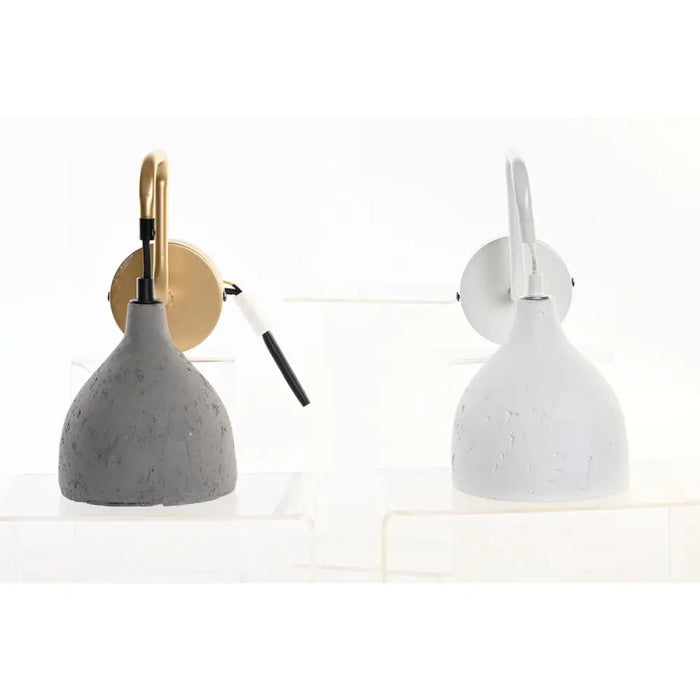 Wall Lamp DKD Home Decor 14 x 27 x 26 cm Metal Cement Dark grey 220 V 50 W Modern (2 Units) - Декорация и