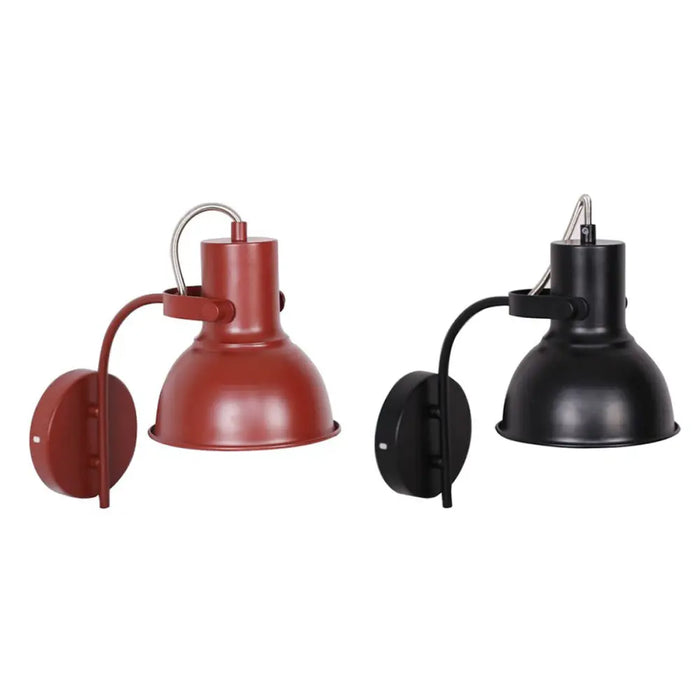 Wall Lamp DKD Home Decor 15 x 20 x 28 cm 16,5 x 26 x 28 cm Red Black Metal 220 V 50 W Loft (2 Units) - Декорация и