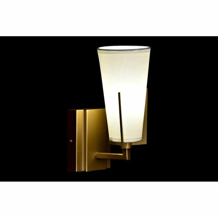 Wall Lamp DKD Home Decor 25W Golden Metal Polyester White 220 V (12 x 14 x 25 cm) - Декорация и Осветление<<<Дом
