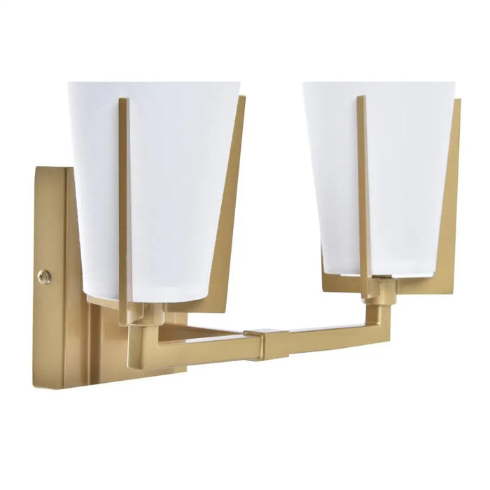 Wall Lamp DKD Home Decor Crystal Golden Metal Polyester White (30 x 18 x 23 cm) - Декорация и Осветление<<<Дом
