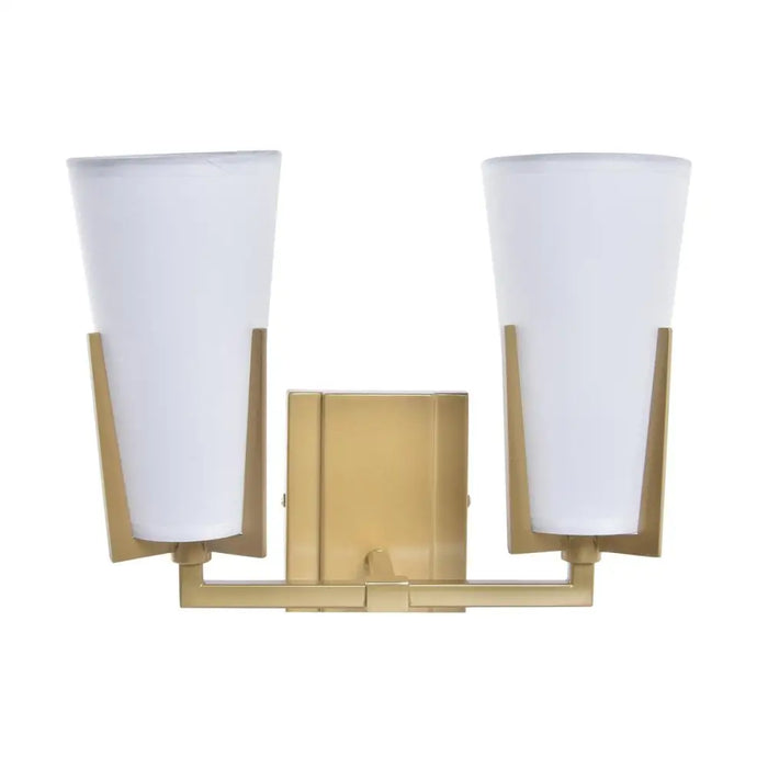 Wall Lamp DKD Home Decor Crystal Golden Metal Polyester White (30 x 18 x 23 cm) - Декорация и Осветление<<<Дом