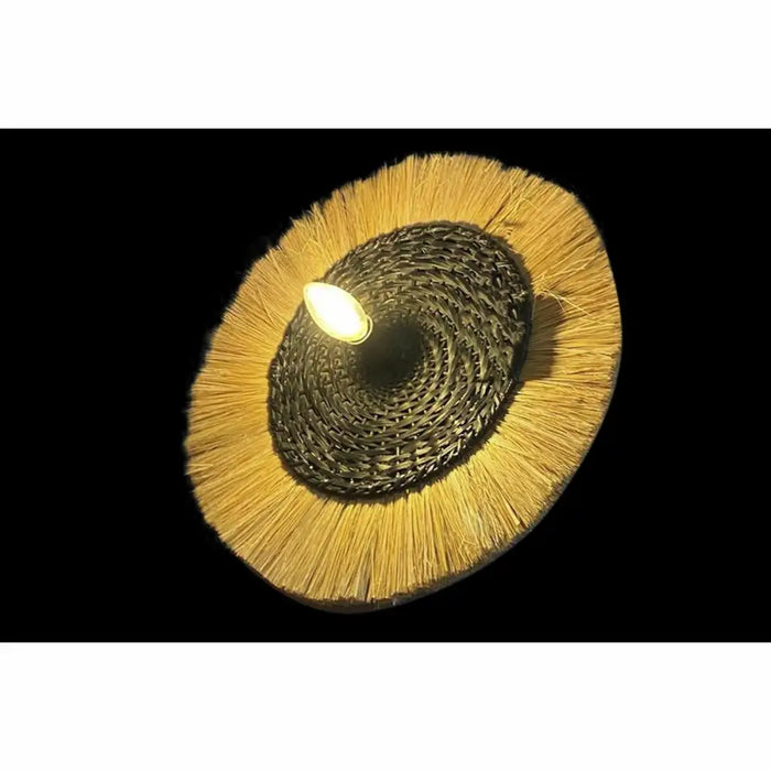 Wall Lamp DKD Home Decor Natural Black Colonial Iron 220 V 25 W Jute (42 x 9 x 42 cm) - Декорация и Осветление<<<Дом