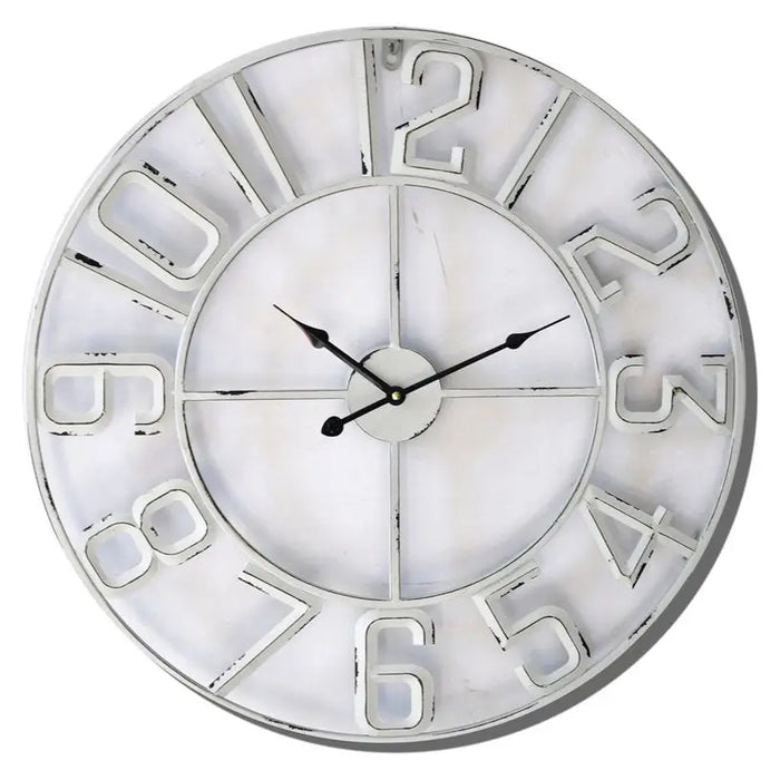 WALL METAL CLOCK WHITE F60 CM. - Часовници<<<Декорации<<<Мебели и интериор<<<Praktiker