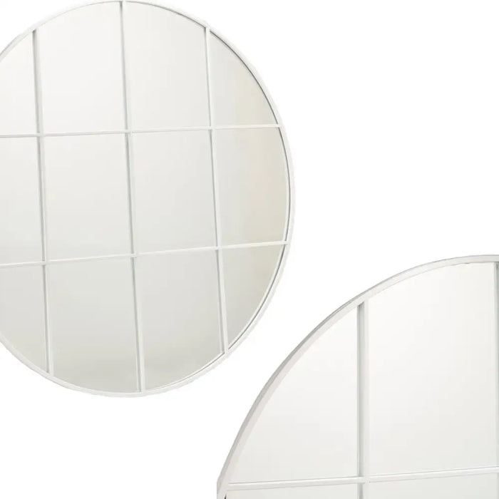 Wall mirror Circular Metal White (100 x 2,5 x 100 cm) - Декорация и Осветление<<<Дом