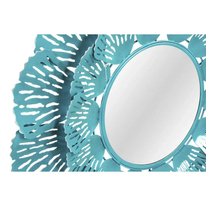 Wall mirror DKD Home Decor Blue White Coral Mediterranean 60 x 7 x 60 cm (2 Units) (2 Pieces) - Декорация и