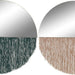 Wall mirror DKD Home Decor Green Golden Fringe 50 x 0,5 x 50 cm (2 Units) - Декорация и Осветление<<<Дом