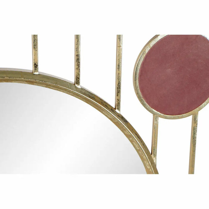 Wall mirror DKD Home Decor Green Grey Pink Golden Circles Sixties 100 x 2 x 100 cm (100 Units) - Декорация и