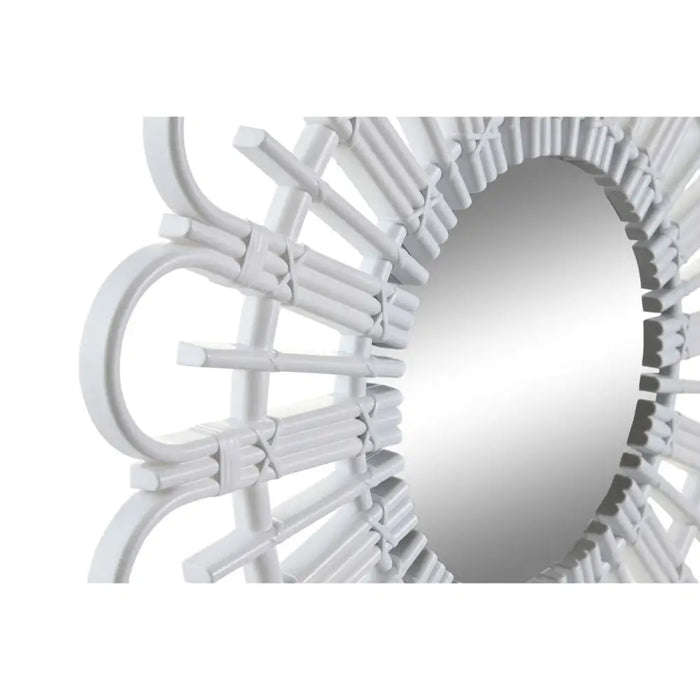 Wall mirror DKD Home Decor Scandi Crystal Natural White polypropylene (50 x 2,5 x 50 cm) (2 Units) - Декорация и