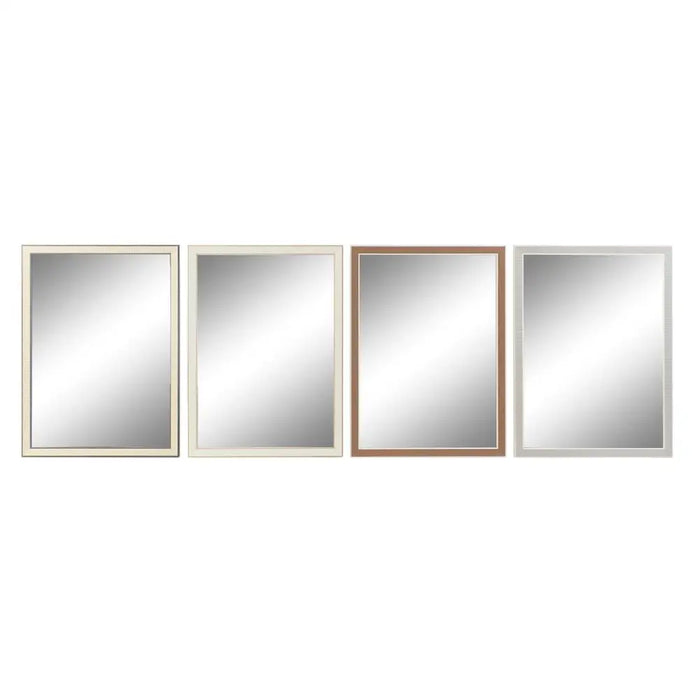 Wall mirror DKD Home Decor White Brown Grey 56 x 2 x 76 cm (4 Units) - Декорация и Осветление<<<Дом